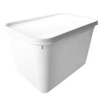 4 LITRE RECTANGULAR WHITE TUB